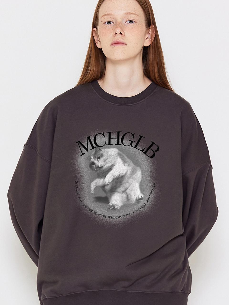 MATCHGLOBE JUMP KITTEN SWEATSHIRT (DARK GREY)