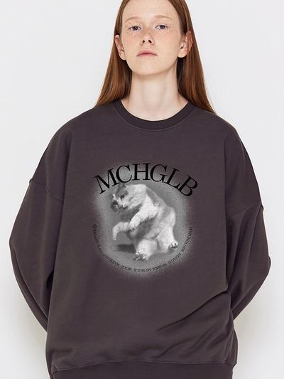 MATCHGLOBE JUMP KITTEN SWEATSHIRT (DARK GREY)