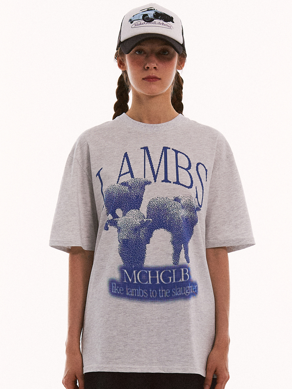 MATCHGLOBE Lambs Over-fit Tee - Melange