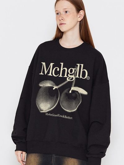 MATCHGLOBE TWICE FRUIT SWEATSHIRT (BLACK)