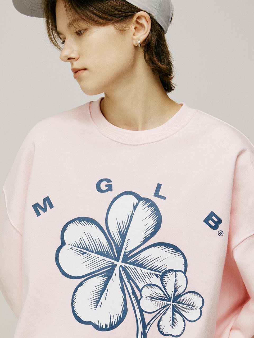 MATCHGLOBE TWO TONE CLOVER SWEATSHIRT (PINK)