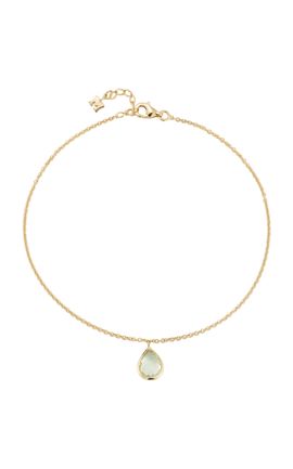 Mateo Mateo 14K Yellow Gold Amethyst Anklet Green OS