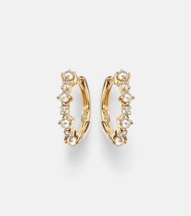 Mateo Mateo 14kt gold (585/1000) earrings with diamonds and pearls