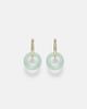 Mateo Mateo 14kt gold (585/1000) earrings with jade - 1