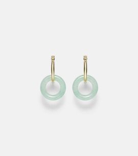 Mateo Mateo 14kt gold (585/1000) earrings with jade