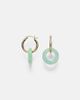 Mateo Mateo 14kt gold (585/1000) earrings with jade - 4