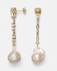 Mateo Mateo 14kt gold earrings with pearls, diamonds, and topaz - 2