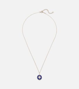 Mateo Mateo 14kt gold pendant necklace with lapis lazuli and diamonds
