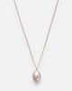 Mateo Mateo 14kt gold pendant necklace with pearl and diamond - 4