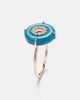 Mateo Mateo 14kt gold ring with turquoise and diamonds - 4
