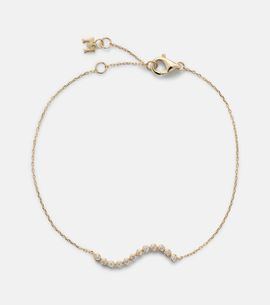 Mateo Mateo 14kt gold wave bracelet with diamonds