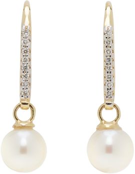 Mateo Mateo Gold Single Pearl Drop Earrings