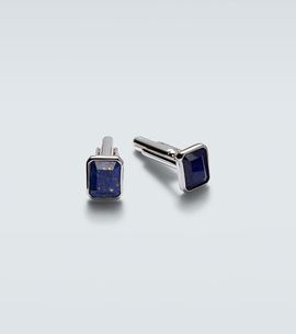 Mateo Mateo Sterling silver cufflinks with lapis lazuli