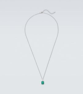 Mateo Mateo Sterling silver pendant necklace with malachite