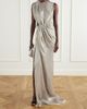 MATICEVSKI Glow Up draped metallic-satin gown - 2