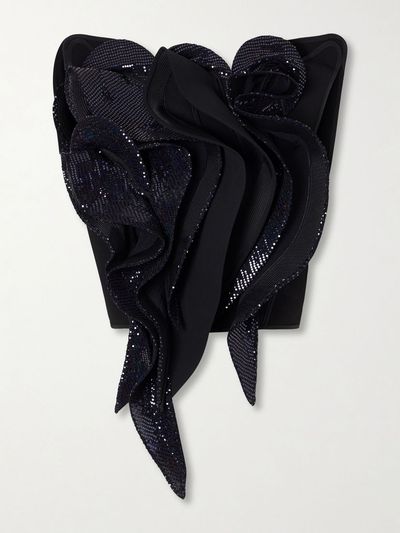 MATICEVSKI Lavish Bodice sequin-embellished georgette blouse