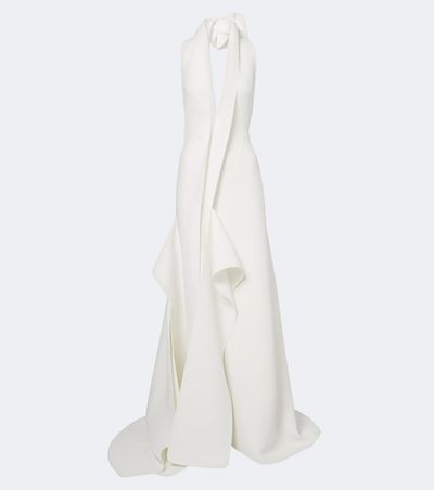 Maticevski Maticevski Allude asymmetric halterneck jersey gown