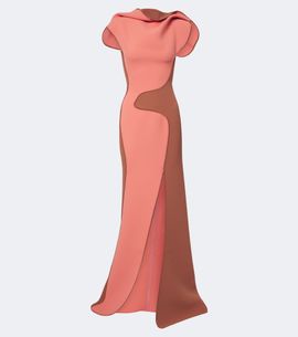 Maticevski Maticevski Cinnamon draped paneled gown