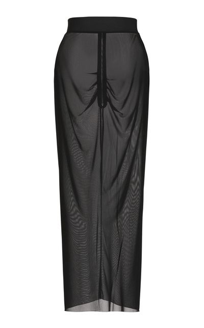 Maticevski Maticevski Eventual Ruched Mesh Skirt