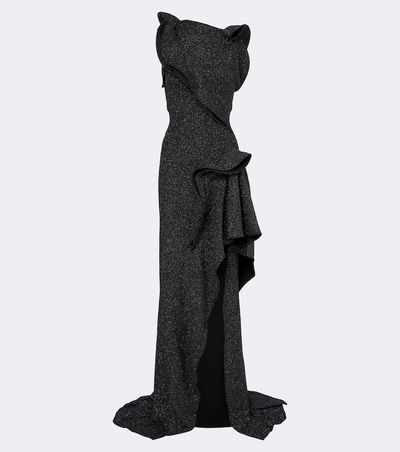Maticevski Maticevski Flashpoint ruffled asymmetric gown