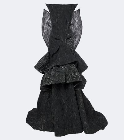 Maticevski Maticevski Friesian tiered cloqué bustier gown