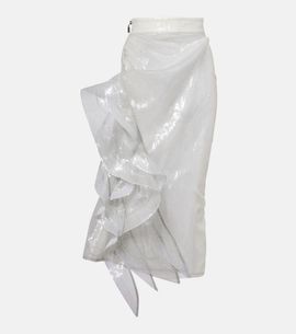 Maticevski Maticevski Hymn ruffled sequined midi skirt