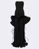 Maticevski Maticevski Kingdom fringed peplum gown - 1