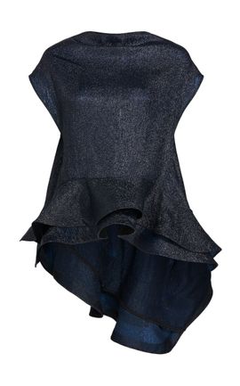 Maticevski Maticevski Peonies Lamé Ruffle Blouse