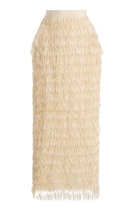 Maticevski Maticevski Resonate Fringed Maxi Skirt
