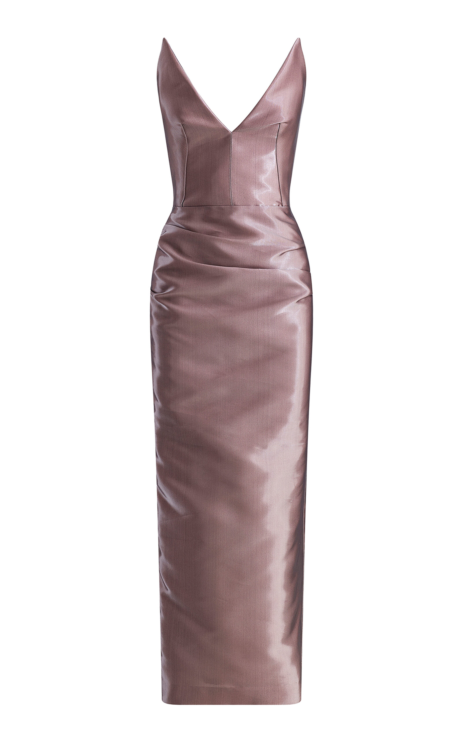 high collar midi dress Sleeveless Cowl Neck Midi Dress | A-Line Dress