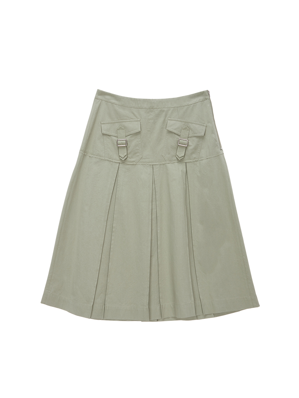 Matin Kim Bottom Pleated Cargo Skirt_Khaki