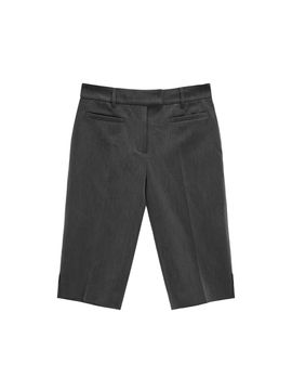 Matin Kim CAPRI SLIT PANTS IN GREY