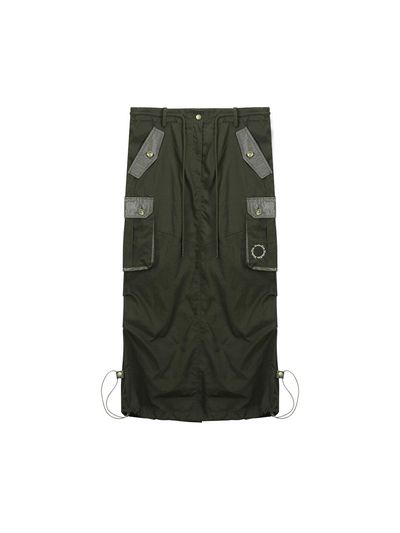 Matin Kim Cargo Maxi Skirt - Khaki