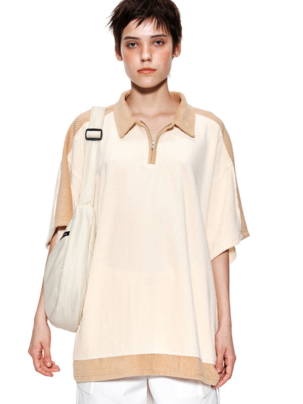 Matin Kim Color Block Pique Top