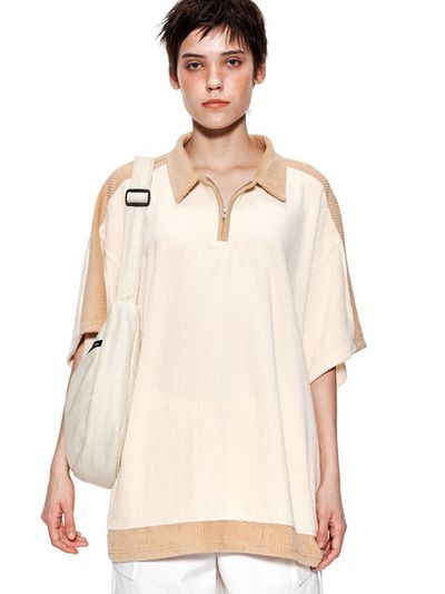 Matin Kim Color Block Pique Top