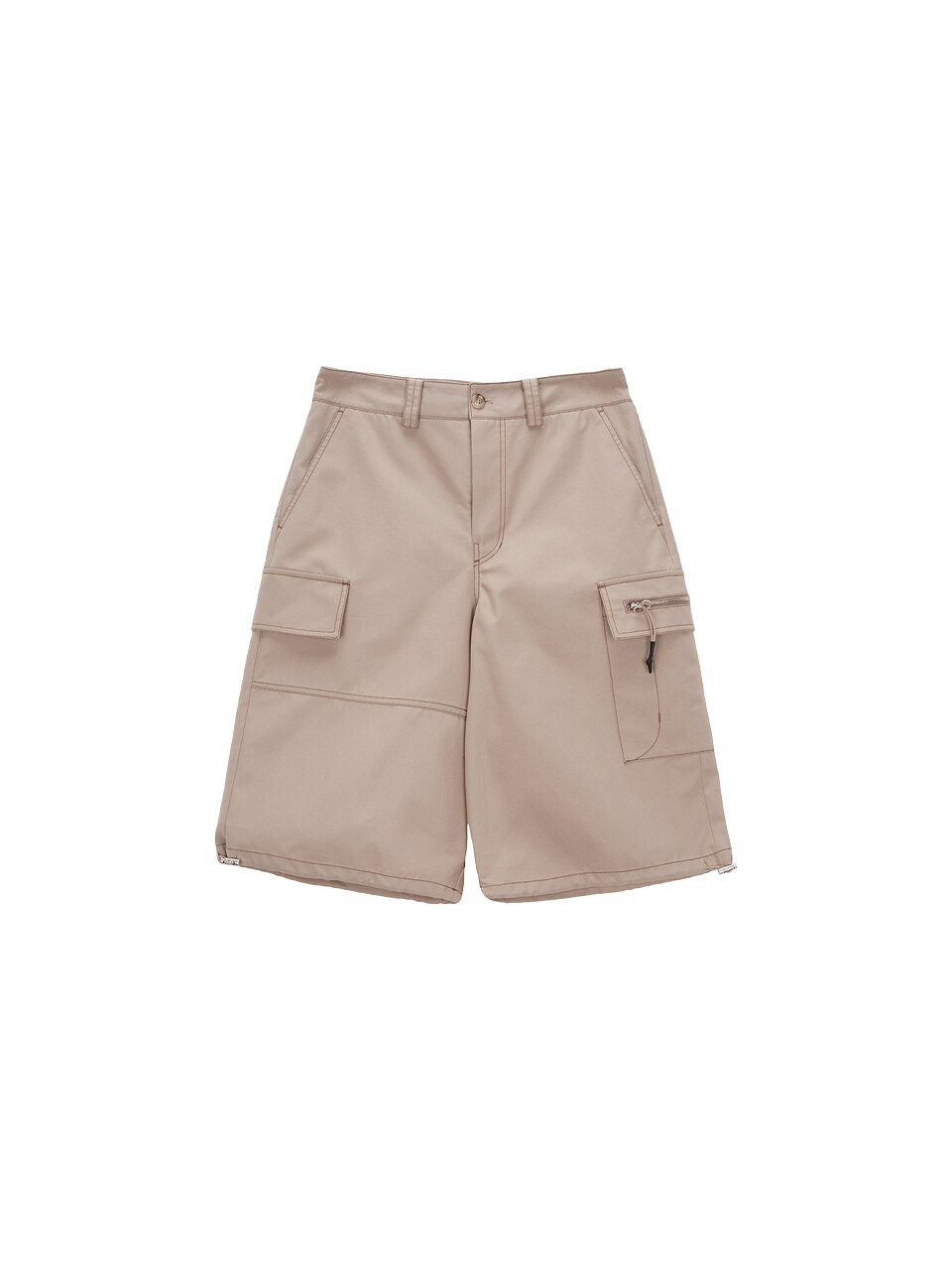 Matin Kim Cotton Cargo Capri Pants_Beige