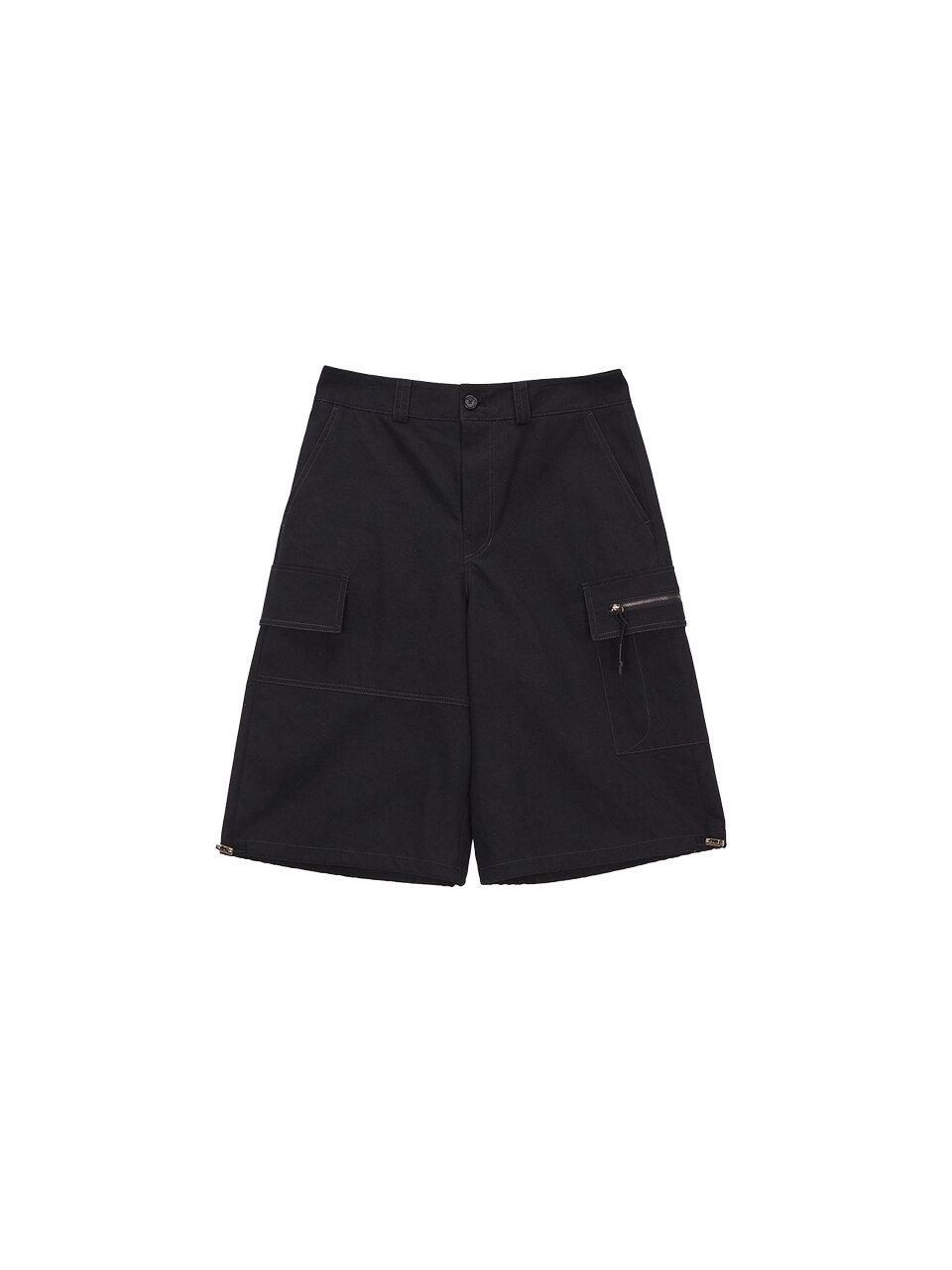 Matin Kim Cotton Cargo Capri Pants_Black