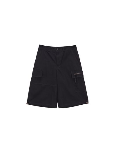 Matin Kim Cotton Cargo Capri Pants_Black