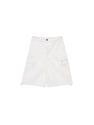 Matin Kim Cotton Cargo Capri Pants_White