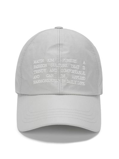 Matin Kim Crisp Heritage Ball Cap_Light Grey