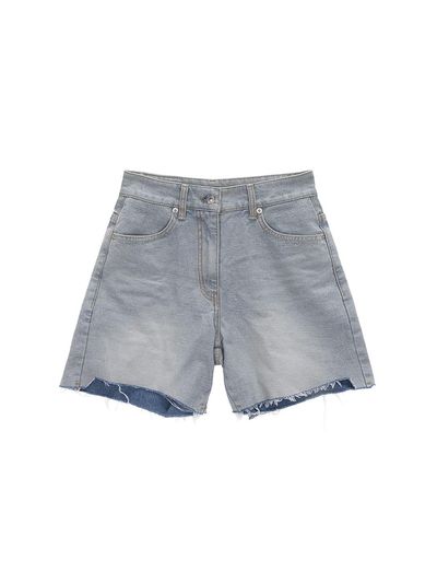 Matin Kim Cut Out Point Denim Shorts_Sky