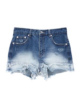 Matin Kim Double Cutted Denim Shorts_Blue