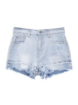 Matin Kim Double Cutted Denim Shorts_Sky