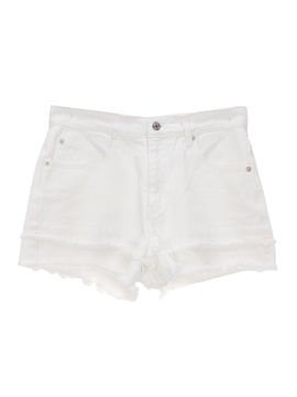 Matin Kim Double Cutted Denim Shorts_White