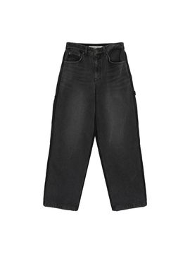 Matin Kim DOUBLE SIDE CARPENTER DENIM PANTS IN BLACK