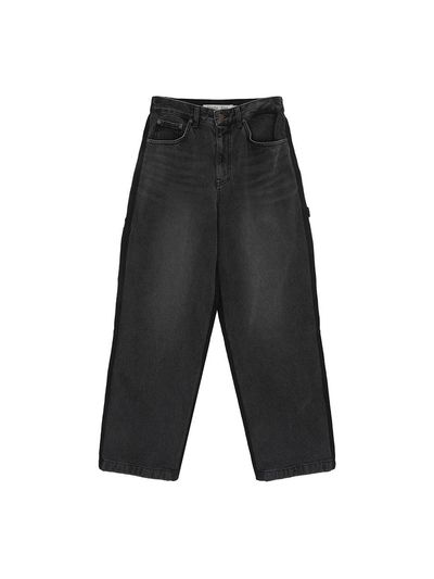 Matin Kim DOUBLE SIDE CARPENTER DENIM PANTS IN BLACK