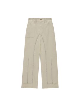 Matin Kim Double Zipper Chino Pants_Beige
