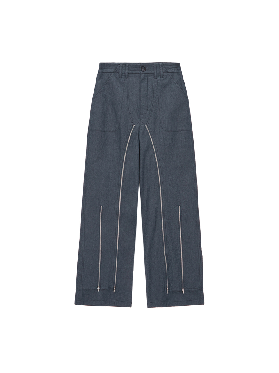 Matin Kim Double Zipper Chino Pants_Navy