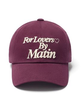 Matin Kim FOR LOVERS LOGO POINT BALL CAP [BURGUNDY]