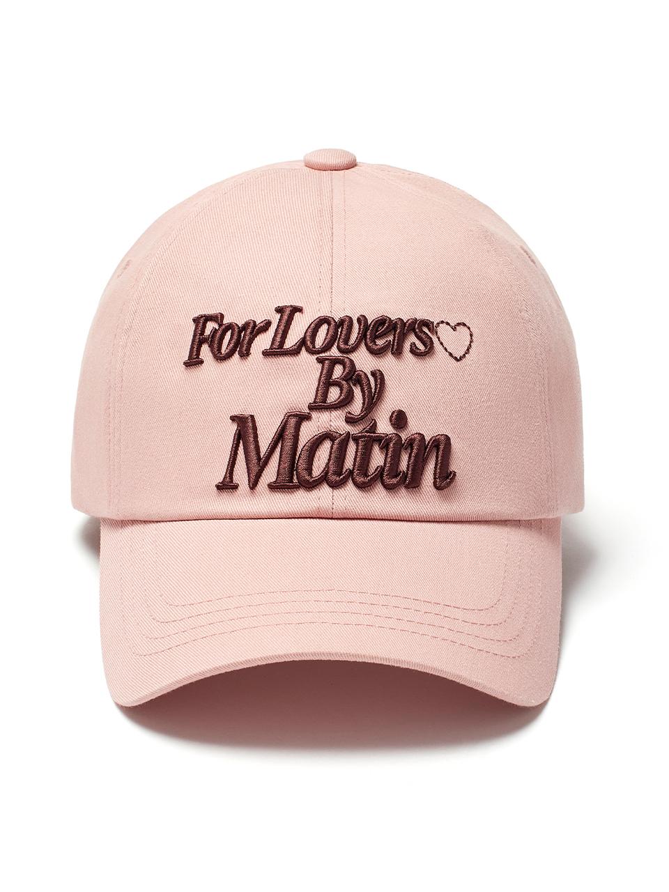 Matin Kim FOR LOVERS LOGO POINT BALL CAP [LIGHT PINK]
